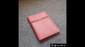 Кожаная обложка на паспорт для Dj MISHA LOPES | Лазерная резка и гравировка кожи