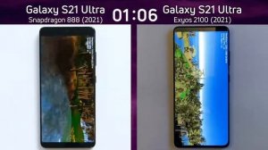 Samsung Galaxy S21 Ultra (Snapdragon 888) vs S21 Ultra (Exynos 2100)
