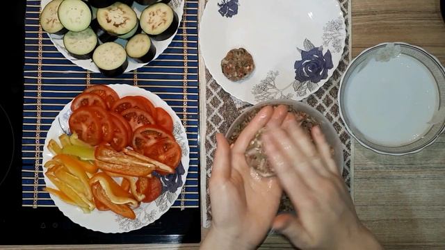 Котлеты с овощами в духовке  (Кёфте)