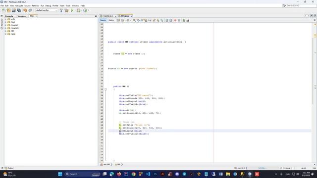 make a button calling frame from another frame in GUI Java without drag and drop смотреть онлайн