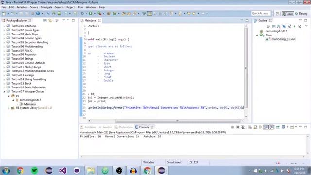 Programming Tutorial 43 - Intermediate Java - 17 - Wrapper Classes смотреть онлайн