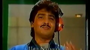 Udit Narayan Very Old Studio Recording Video With Anuradha Padwal- Udit Narayan Live