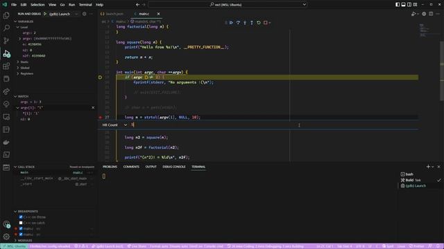 Сборка и отладка проектов на C в VSCode