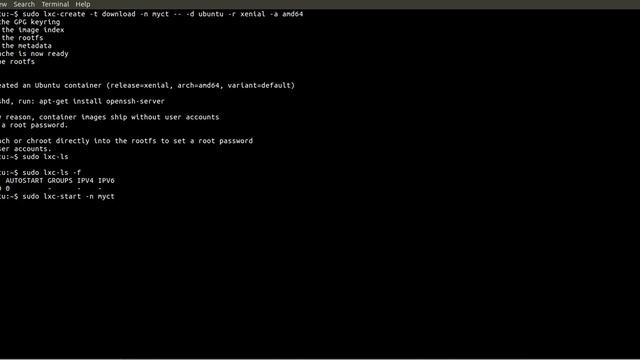 Запуск контейнера LXC [ Linux Conteiners ] смотреть онлайн