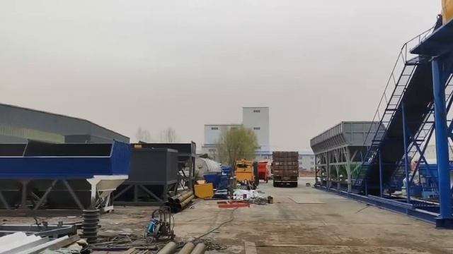 Foundation Free Concrete Batching Plant 120m3/h HZS120 Бетонный завод без фундамента