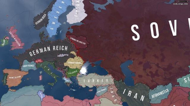 HOI4 Timelapse : Lithuania=Belarus Exists in 1936 [Historical] смотреть онлайн