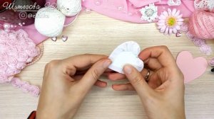 Как я делаю: Сердечко из ткани /Декор своими руками для скрапбукинга/ DIY heart made of fabric