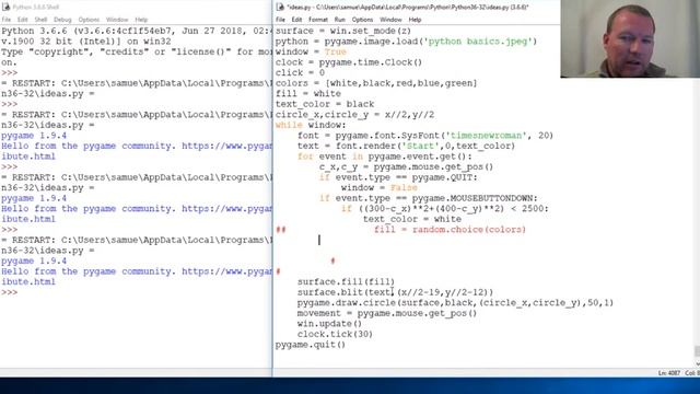 Python Basics Move a Circle With Pygame