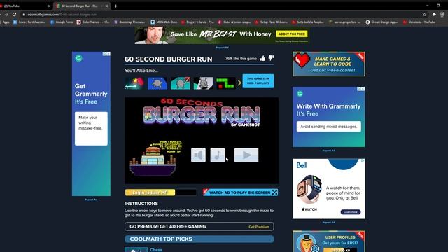 60 Second Burger Run gameplay(I beat it) смотреть онлайн