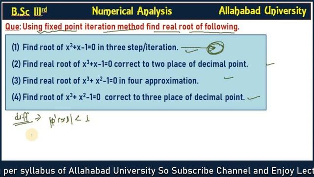 Fixed point iteration method || Numerical Analysis ||- B. Sc 3rd year, Allahabad University смотреть онлайн