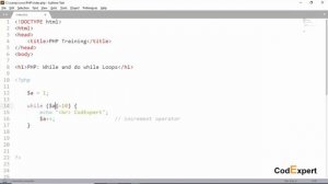 16 While and do   while Loops in PHP in Urdu/Hindi