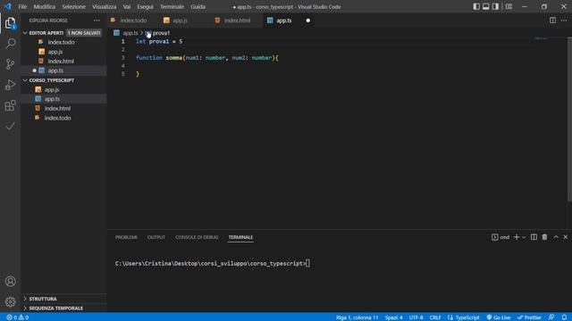 String, Number e Bool - Typescript Tutorial Italiano 04