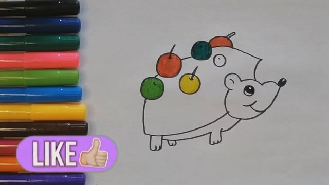 Как нарисовать ЁЖИКА / Как рисовать ежа поэтапно / Простой рисунок ежика / How to draw hedgehog eas смотреть онлайн