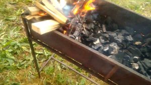Розжиг мангала своими руками.