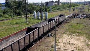Спуск вагонов с горки станция Войновка город Тюмень