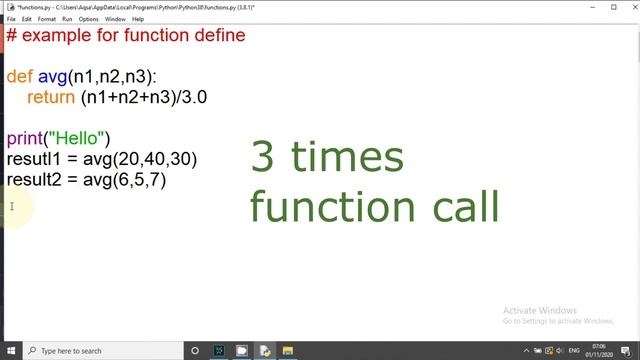 How to define and call function python tutorial 27