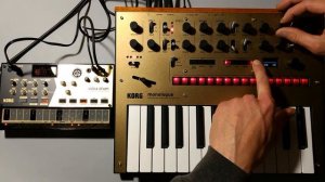 Добавим ударных от Korg volca drum + Korg Monologue.