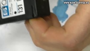 Как заправить черный струйный картридж HP,  на примере 131 (8765)