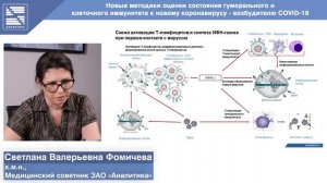 ВЕБИНАР - Светлана Валерьевна Фомичева  Новые методики оценки состояния гуморального и клеточного...