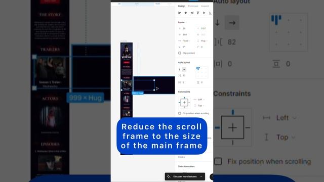 Figma Horizontal scroll short lesson for Wednesday website design