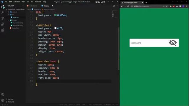 Create a Password Toggle On Website Using HTML, CSS & JavaScript | ASMR Programming - No Talking
