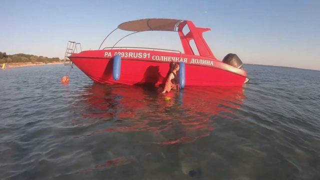 Крым 2022. Оленевка. Пляж пансионата "Солнечная долина".