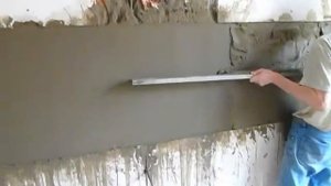 Штукатурка рабочего фартука