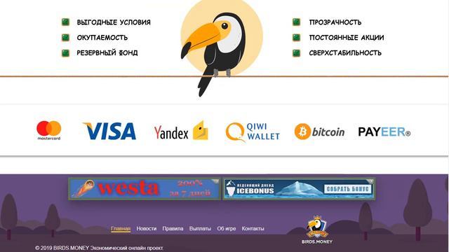 BIRDS MONEY — Экономическая онлайн игра