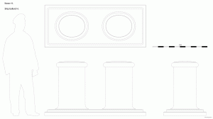 Кнехт H. Чертёж. Ship bollard H.  Drawings.