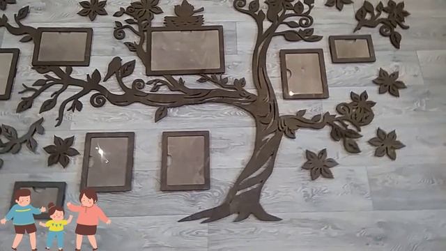 Красивое семейное дерево. Дерево с фоторамками. Оригинальный подарок купить. Мастерская подарков. смотреть онлайн