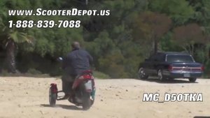 Trike scooter, Sunny MC_D50TKA, Perfect Suspension performance on Hill