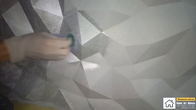 Нанесение декоративной краски на 3D панель
