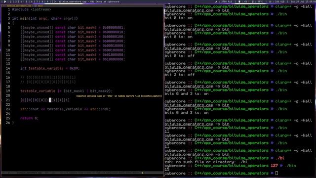 C++ понятный курс для начинающих. #25 Побитовые операторы 2. Битовые маски.  Bitwise operators 2.