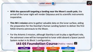 Odysseus Moon Lander Launched  | Latest update | Drishti IAS English