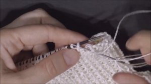 Закрытие петель иглой - изнаночный валик.