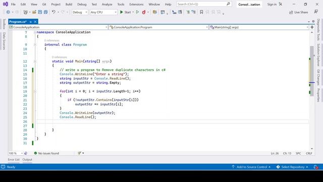 Remove duplicate characters in c# смотреть онлайн