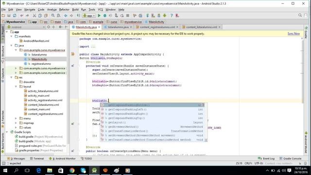PARTE III - APK MOVIL - Consumir el WS y androidStudio - Java смотреть онлайн