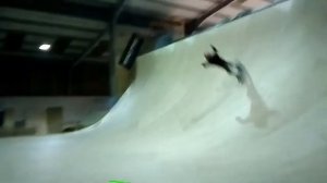 8 year old skating one of biggest vert ramps in UK at mount hawke skate park massive roll in