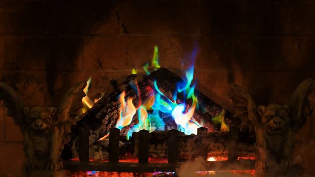 Enchanting Halloween Music Fireplace ~ Mysterious Ambience Music, Swirling Fog, Thunder & Lightning