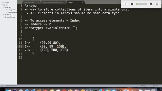Multi Dimensional Arrays In Java in Telugu смотреть онлайн