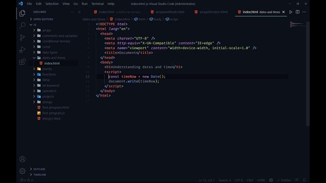 Javascript Date and Time || JAVASCRIPT END TO END COURSE #18 - смотреть ...
