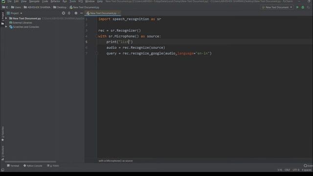 Voice Command in python | Part - 4 | Advance Python