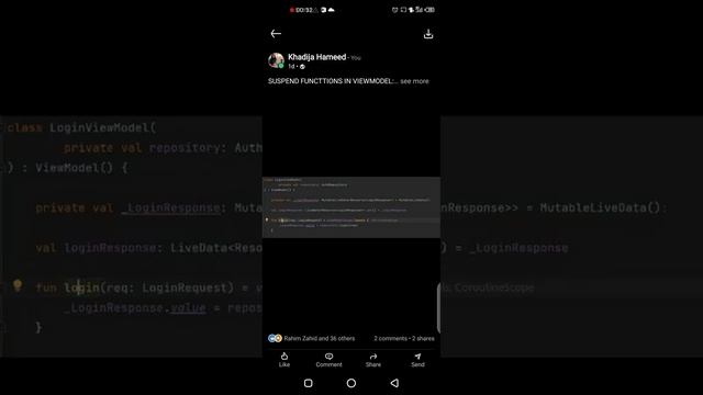 Suspend Functions in ViewModel #android #kotlin #androiddeveloper #suspendfunction #coroutines
