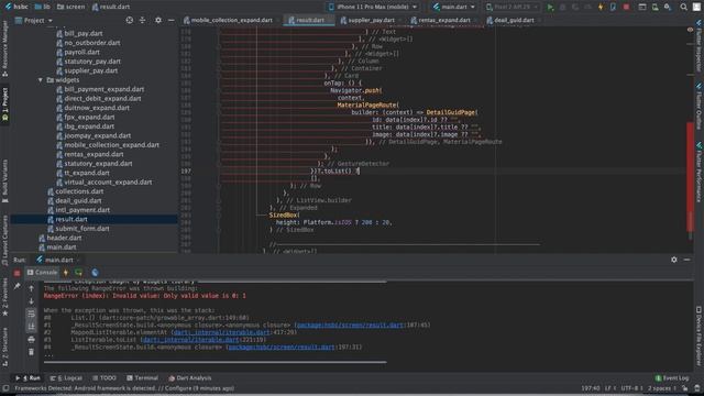 FIX Flutter RangeError (index): Invalid Value: Only valid value is 0: 1 | Not in range |  empty: