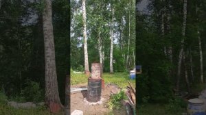 бочка для сжигания мусора без дыма! жгу резину!!!