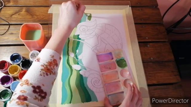 Мастер -класс гуашью "Хамелеон" смотреть онлайн