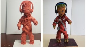 Скульптура Малыша Грут