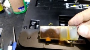 HP 5525 + перезаправляемые картриджи 655 заправка, балансировка