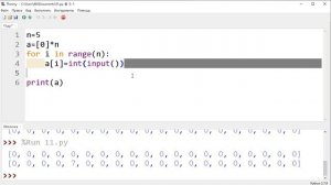 Python5.1 Массивы Описание Заполнение Вывод