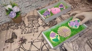 Упаковка мыла ручной работы, мыловарение, мыло цветы